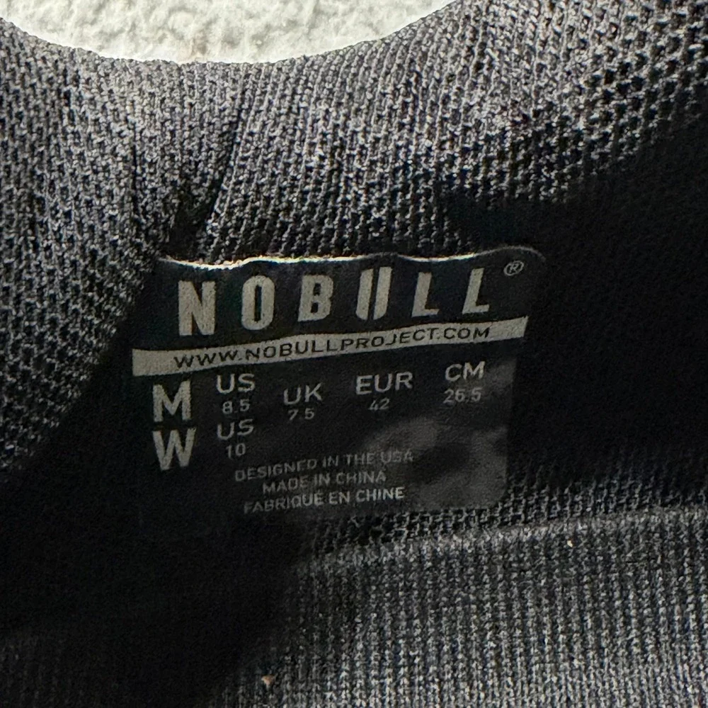 NOBULL Black SuperFabric Training Shoes Mens 8.5 Womens 10 Low Top Sneakers